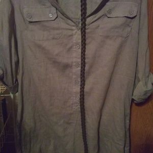 Grey tunic from Rue 21 w/belt/ size medium
